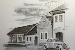 Ein Blick von der Oberen Hauptstraße, Zurndorf