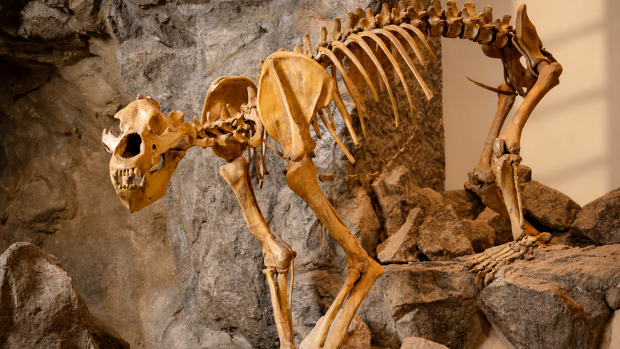Höhlenbär in der Ausstellung