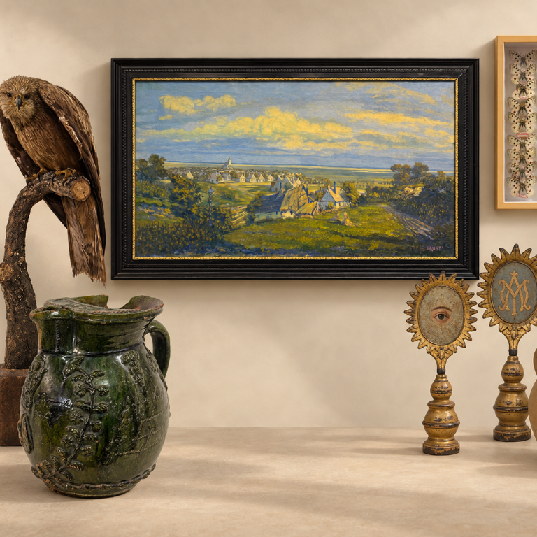 Ausstellungsstücke in der Ausstellung im Leinner-Haus, Collage