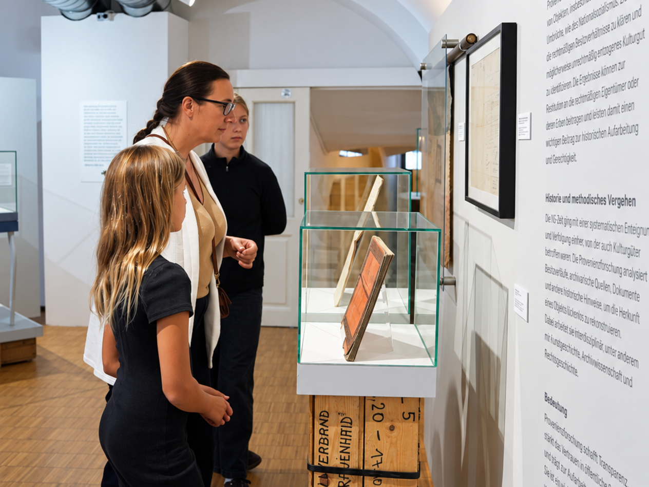 Familie in der Ausstellung im Leinner-Haus Eisenstadt
