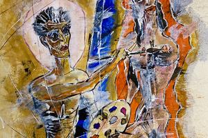 Egon Schiele malt in 2022
