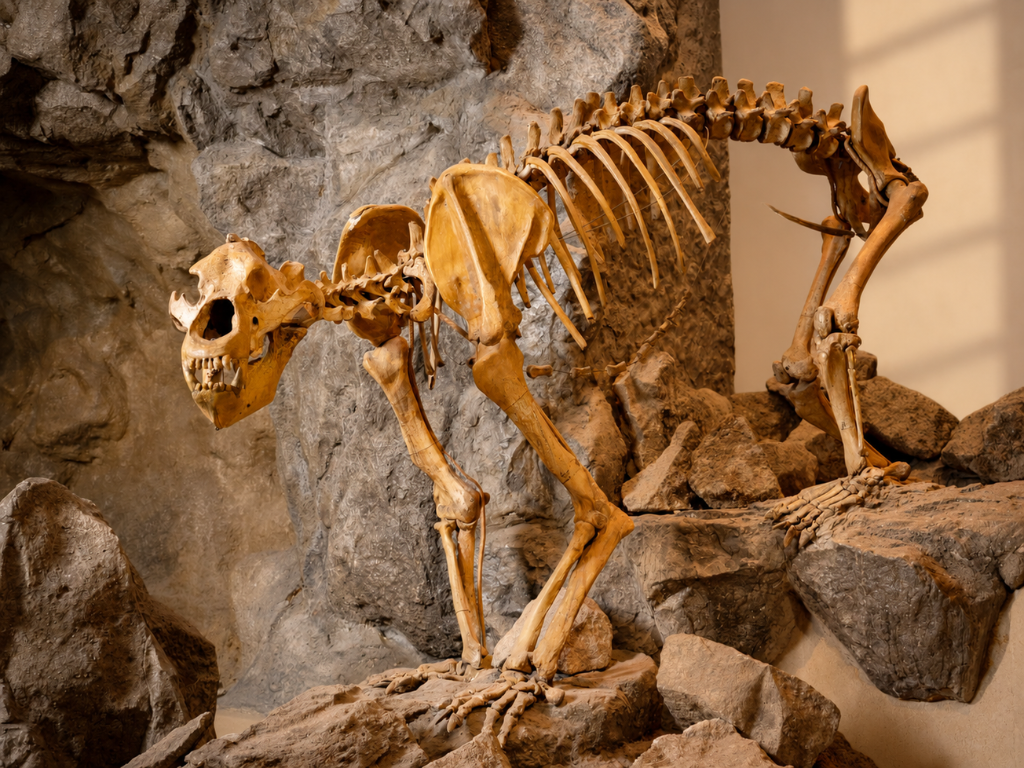 Höhlenbär in der Ausstellung